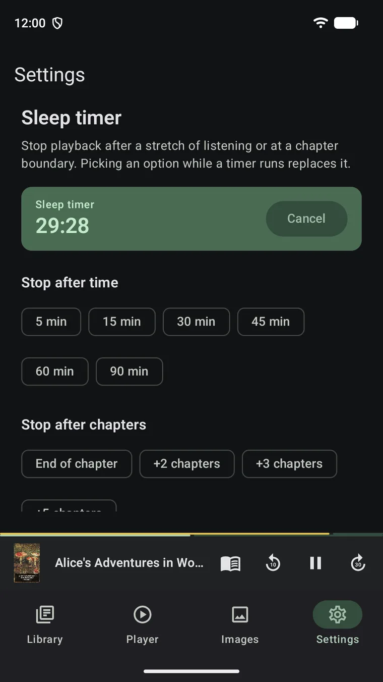 Android sleep timer